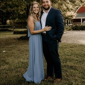 Show Me Your Mumu Bridesmaid Dress - Caitlin Ruffle - “Ocean Blue”